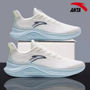 安踏（ANTA）男鞋戶外運(yùn)動(dòng)鞋夏季輕質(zhì)跑步鞋軟底時(shí)尚板鞋休閑慢跑鞋子 -3象牙白/淡鋼藍(lán) 41