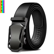 胖?zhù)澠惺考娱L(cháng)腰帶真皮自動(dòng)扣青年中年西褲腰帶特長(cháng)胖子肥佬背褲帶 黑色跑車(chē) 160cm 建議200-350斤