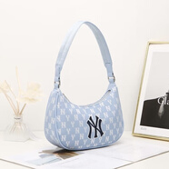 FAVES MLBmlb包包腋下包餃子包ny洋基隊包單肩包女包月牙包 帆布藍色