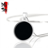 可穎墨翠無(wú)事牌天l然A貨翡翠吊墜女款圓牌銀鑲嵌時(shí)尚流行簡(jiǎn)約甜美 行簡(jiǎn)約甜美