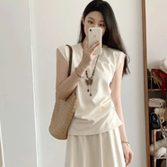 AC-AICHEN時(shí)尚休閑套裝女2025慵懶風(fēng)韓版修身顯瘦短袖T恤上衣半身裙兩件套 T69#白色短袖 S 【95斤以下】