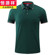 恒源祥冰絲短袖POLO衫男裝夏季2025新款商務(wù)休閑翻領(lǐng)上衣速干衣運動(dòng)T恤 木綠色 M