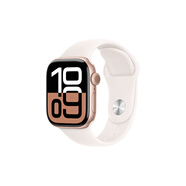 Apple Watch Series 10 智能手表42毫米玫瑰金色鋁金屬表殼淡桃粉色運(yùn)動(dòng)型表帶S/M【GPS款】聯(lián)通補(bǔ)貼
