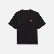 官方旗艦Comme des Garons川久保玲潮牌保齡play男女情侶小愛心T 黑色 黑色 S
