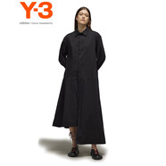 Y-3【清涼季】y3 SHIRT DRESS女子連衣裙長袖不對稱襯衫裙52JV5840 黑色 XS