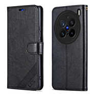 陸桐vivo X200Pro mini手機(jī)殼保護(hù)套高端商務(wù)男女翻蓋式皮套保護(hù)套精美全包邊防摔皮夾子新款 黑色 vivo X200 Pro Mini