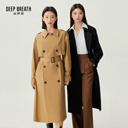 深呼吸DEEP BREATH女裝寬松長(zhǎng)款輕薄風(fēng)衣外套女【附腰帶】A400928 卡其 M (3碼)