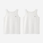 蕉內棉棉301H情侶款背心男女士100%純棉無(wú)側縫寬松圓領(lǐng)居家睡衣夏季 【窄肩】暖白*2 XL