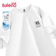 班尼路（Baleno）純棉短袖男夏季重磅220G新款拼圖情侶打底衫透氣美式基礎(chǔ)款上衣潮