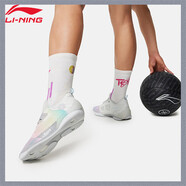 李寧（LI-NING）籃球鞋男新款?緩震回彈穩(wěn)定透氣潮流籃球專業(yè)比賽鞋 白/嫩櫻粉/藍-韋德808 4 ULTRA 44