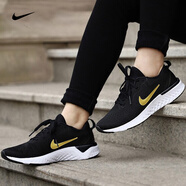 耐克（NIKE）跑步鞋女鞋夏季新款休閑舒適低幫輕便透氣時尚運動鞋AO9820-001 AO9820-011黑色金標 36