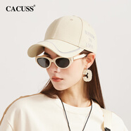 CACUSS棒球帽女2025春夏新款時尚鴨舌帽男戶外遮陽運動帽子女情侶款 米色 均碼 57-59cm