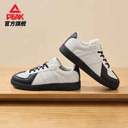 匹克厚底德訓(xùn)鞋男春季新款復(fù)古板鞋情侶休閑運(yùn)動(dòng)鞋時(shí)尚百搭德訓(xùn)板鞋女 米白/黑色【女款】 35