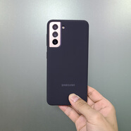 三星（SAMSUNG）適用于三星s21手機殼液態(tài)硅膠s21+保護套全包防摔磨砂膚感殼plus 三星s21煙黑色液態(tài)硅膠殼 6.2寸