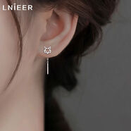 LnieerS999足銀狐貍耳線女養(yǎng)耳洞睡覺(jué)免摘耳釘流蘇短款耳環(huán)2025新款耳飾 【S999足銀】狐貍耳線（2.5cm）