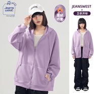 JEANSWEST CLUB真維斯連帽開(kāi)衫衛(wèi)衣女拉鏈外套2025年新款春秋季百搭潮牌休閑帽衫