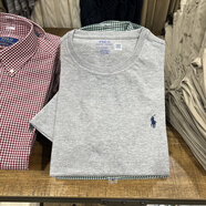 拉夫勞倫（Ralph Lauren）POLO Ralph Lauren拉夫勞倫男士圓領(lǐng)短袖T恤休閑純色全棉小馬標 710938686001 GREY HTR 灰色 L