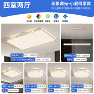 歐普照明2025現(xiàn)代簡(jiǎn)約輕奢全光譜護(hù)眼高級(jí)感主燈奶油風(fēng)大氣餐廳 白色-四室兩廳小米智能長(zhǎng)條吊燈