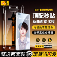 惠舟【秒貼2片裝】華為手機(jī)鋼化膜防窺無塵倉全屏保護(hù)膜適用 華為nova7pro丨曲面屏 電鍍超清款丨2套裝
