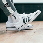 阿迪達斯 （adidas）新款男鞋運動(dòng)鞋秋季低幫緩震防滑休閑帆布鞋透氣輕便潮 CQ2333/白色/三葉草 43