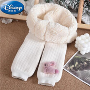 迪士尼（Disney）寶寶打底褲加絨加厚北方秋冬季羊羔絨女童保暖九分褲兒童外穿長褲 [-10度可穿羊羔絨]白-粉兔兔 均碼 -6-12月 身高63-73cm