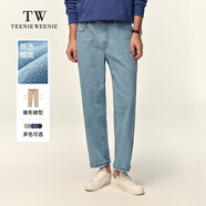 Teenie Weenie小熊男裝牛仔褲2025春季新款潮流美式復古修身錐形褲 淺藍色 M
