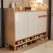 佳家林實(shí)木鞋柜家用簡(jiǎn)易多層收納柜客廳門(mén)口陽(yáng)臺防塵儲物鞋柜 【高密度板】桃木色80*32*100 實(shí)惠【自行安裝】