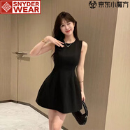 SNYDER WEAR短裙連衣裙修身2025春夏季新款小個子收腰顯瘦百搭氣質短裙 黑色(面料) S 建議70-90斤