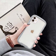 藍(lán)鳥(niǎo)開(kāi)泰iface手機(jī)殼蘋(píng)果iPhone14 透明TPU小蠻腰XR/XSMAX手機(jī)殼7plus全包 透明[灰色]iface小蠻腰手機(jī)殼 蘋(píng)果XR(6.1寸)