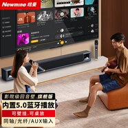 紐曼（Newmine）回音壁音響電視音響 家庭影院K歌音響 家用客廳 音箱 壁掛音響 條形音箱 雙麥版