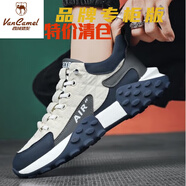 西域駱駝（VANCAMEL）品牌斷碼2025特大碼新款男鞋運動休閑鞋跑步軟底防滑老爹男士鞋子 白色 37