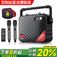 萬(wàn)利達(dá)（Malata）戶外便攜式樂(lè)器手提小型廣場(chǎng)舞音響大功率音量K歌帶聲卡直播可背藍(lán)牙音箱充電帶無(wú)線話筒 M+9116+雙話筒【Y8直播版】