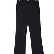 啄木鳥(niǎo)（清倉）媽媽喇叭褲秋款女褲時(shí)尚休閑褲新款高腰顯瘦春秋洋氣褲子 黑色 4XL 建議130-145斤左右