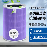 凈非凡適配小米米家空氣凈化器濾芯(韓國E+H濾材)1代/2代/3代/4代/5S/PRO/PRO-H/4PRO/4Lite/Y600帶芯片 PRO H(AC-M7)抗菌除醛加強版+帶芯片