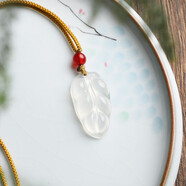 慈元閣高冰玉髓瑪瑙平安扣吊墜中式復古觀(guān)音佛公項鏈玉石掛件節日禮物 一葉暴富吊墜