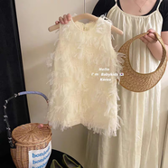 格素凡韓國童裝2025春夏季女寶寶時(shí)髦氣質(zhì)背心裙女童仙氣感連衣裙子 背心裙 100