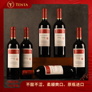 天帕（TENTA）智利中央山谷原瓶進口紅酒赤霞珠干紅葡萄酒紅酒750ml送禮 【送開瓶器、禮袋】六瓶裝