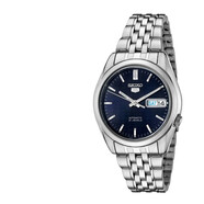 精工（SEIKO）手表自動(dòng)機(jī)械男表 5號(hào)系列 透明背殼 時(shí)尚商務(wù)腕表防水夜光 SNK357K1