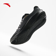 安踏（ANTA）柏油路霸3代丨氮科技競訓跑鞋男款透氣耐磨跑步鞋運動(dòng)鞋 黑/金屬金-3 44 (270mm)