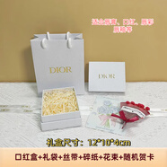 專柜迪奧dior包裝禮盒袋子原版購物袋手提袋口紅香水禮品盒包裝袋 口紅盒+禮袋+拉菲草+絲帶+隨機