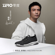 ZRO【新品】男鞋運動休閑鞋男士潮流夏季網(wǎng)面透氣飛織鞋時尚百搭潮鞋 Y01039黑色 38