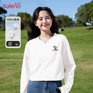 班尼路（Baleno）純棉寬松長袖T恤男女同款2025春秋季百搭休閑時尚款上衣通勤衣服
