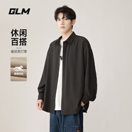 GLM襯衫男夏季長袖韓版寬松透氣美式潮流百搭休閑半袖港風免燙襯衫