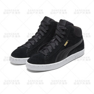 彪馬（PUMA）男女中幫經(jīng)典復古焦糖配色休閑板鞋PUMA 黑色-黑色-13 35.5