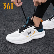 361°男鞋跑步鞋男運(yùn)動(dòng)鞋夏季款休閑鞋透氣老爹鞋361度時(shí)尚旅游鞋R 羽毛白/數(shù)字青藍(lán)2222F 44