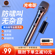 好牧人U段萬能無線麥克風(fēng) 家庭ktv戶外音響演講舞臺主持直播唱歌K歌聲卡卡拉OK專業(yè)會議充電話筒 專業(yè)無線話筒(一拖一) 充電版|1200mAh電池