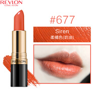 露華濃（Revlon）麗采保濕滋潤唇膏女士啞光黑管口紅女士不掉色美妝化妝品女彩妝 677#柔橘色（奶油質(zhì)地）