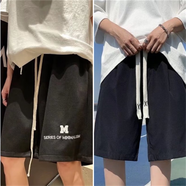 唐號(hào)短褲男生舒適潮流侃爺FOG高街休閑寬松大碼五分褲女直筒學(xué)生美式 二件/36黑色+01黑色 2XL