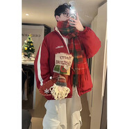 DJVT日本紅色兩面穿棉服男冬季本命年棉衣外套過(guò)年喜慶美式情侶棉襖子 紅白 XXS m