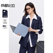 尚都比拉職業(yè)通勤西裝女春秋高級感面試正裝外套氣質(zhì)小西服 藏藍色  XL 